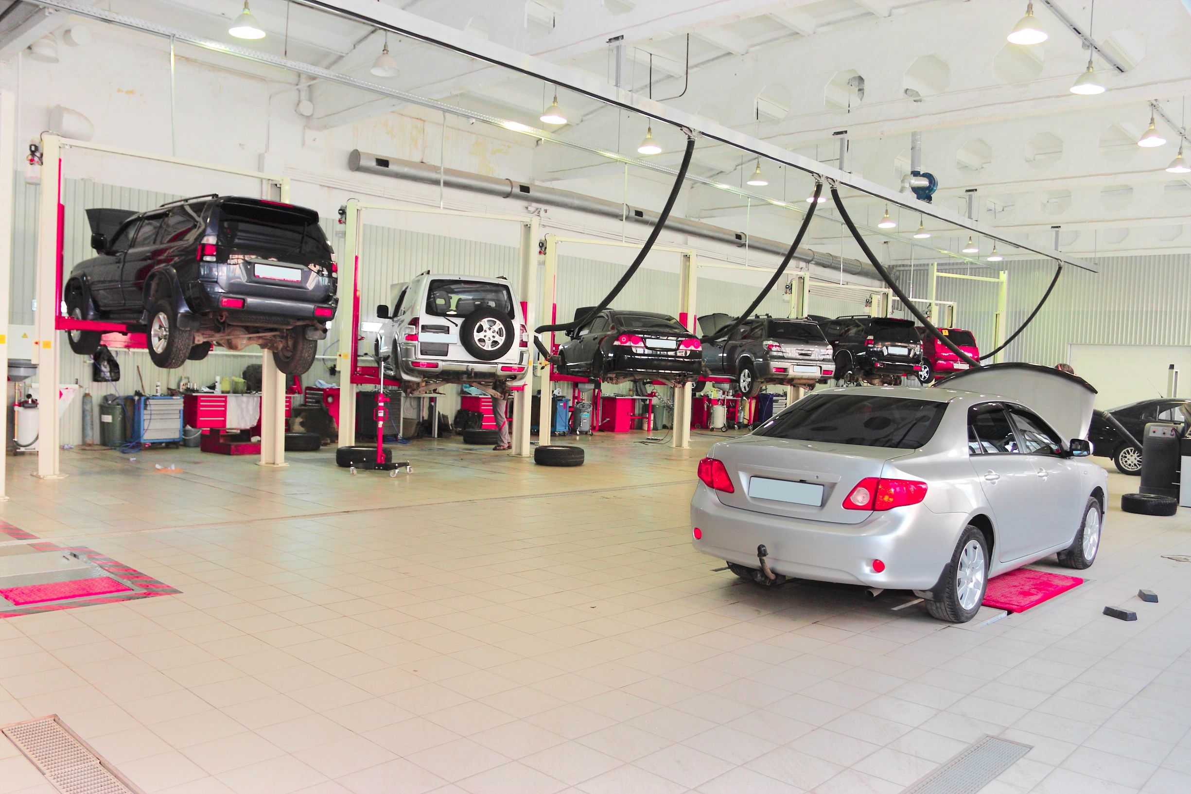 Japanese car repair shop modern